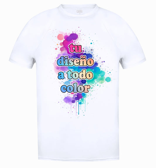 CAMISETA TECNICA TECNIC PLUS BLANCA 100% POLIESTER